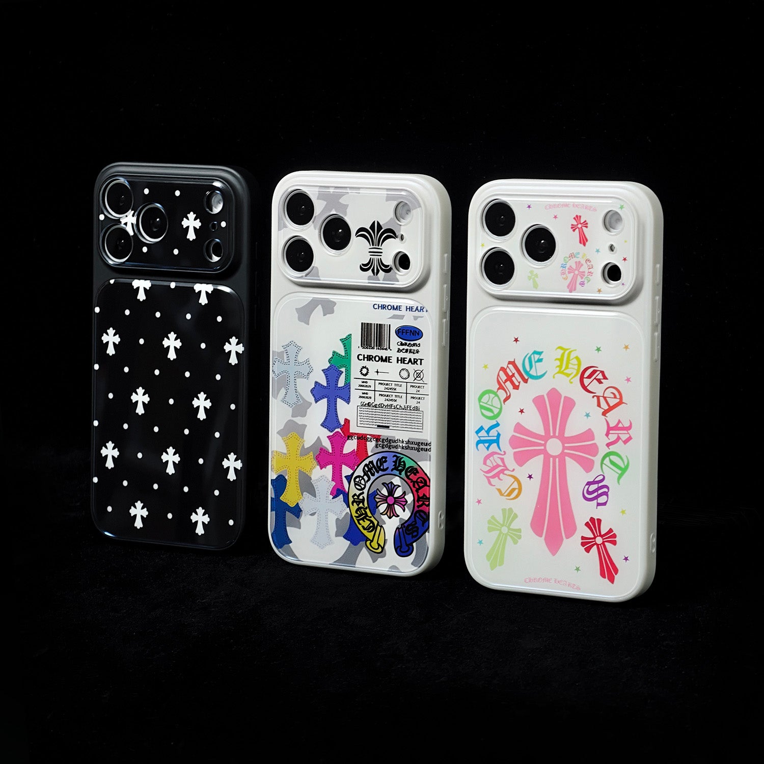 CR HEART MINI CROSS BLACK