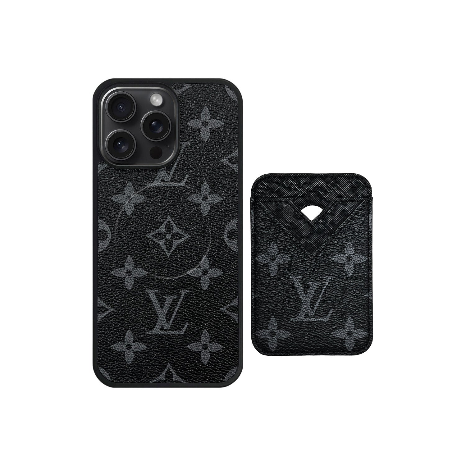 SET MAGSAFE CARDHOLDER L BLACK MONOGRAM