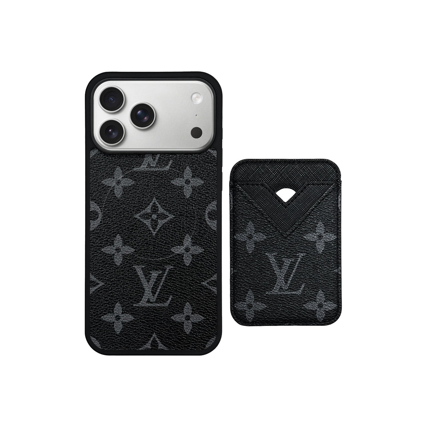 SET MAGSAFE CARDHOLDER L BLACK MONOGRAM