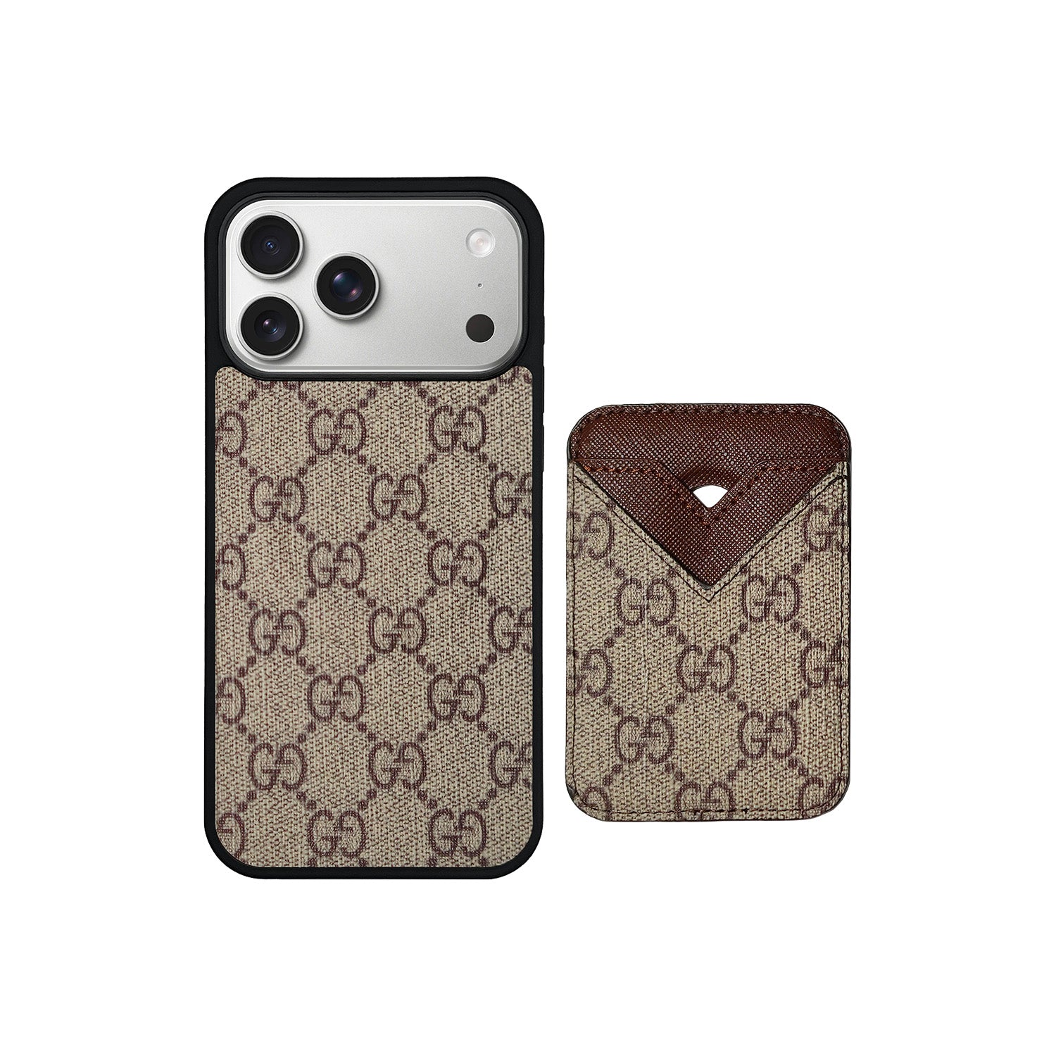 SET MAGSAFE CARDHOLDER GG CLASSIC BROWN