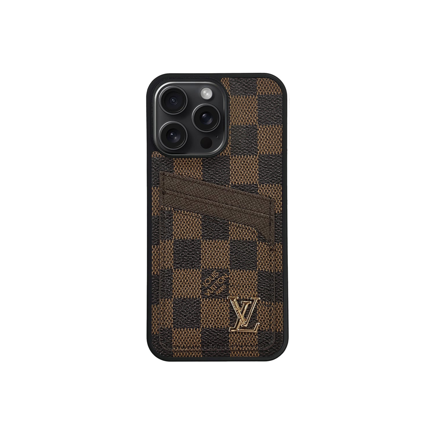 L CHESSBOARD BROWN CARDHOLDER