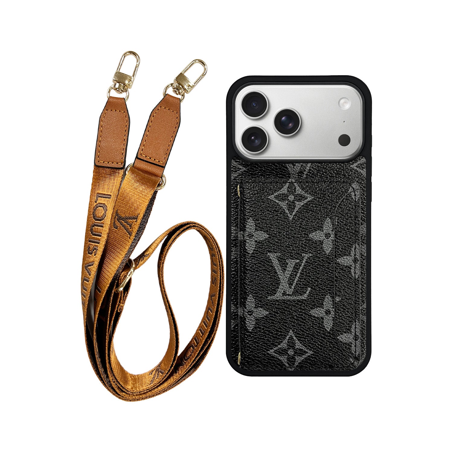 L CLASSIC CARDHOLDER & LANYARD BLK
