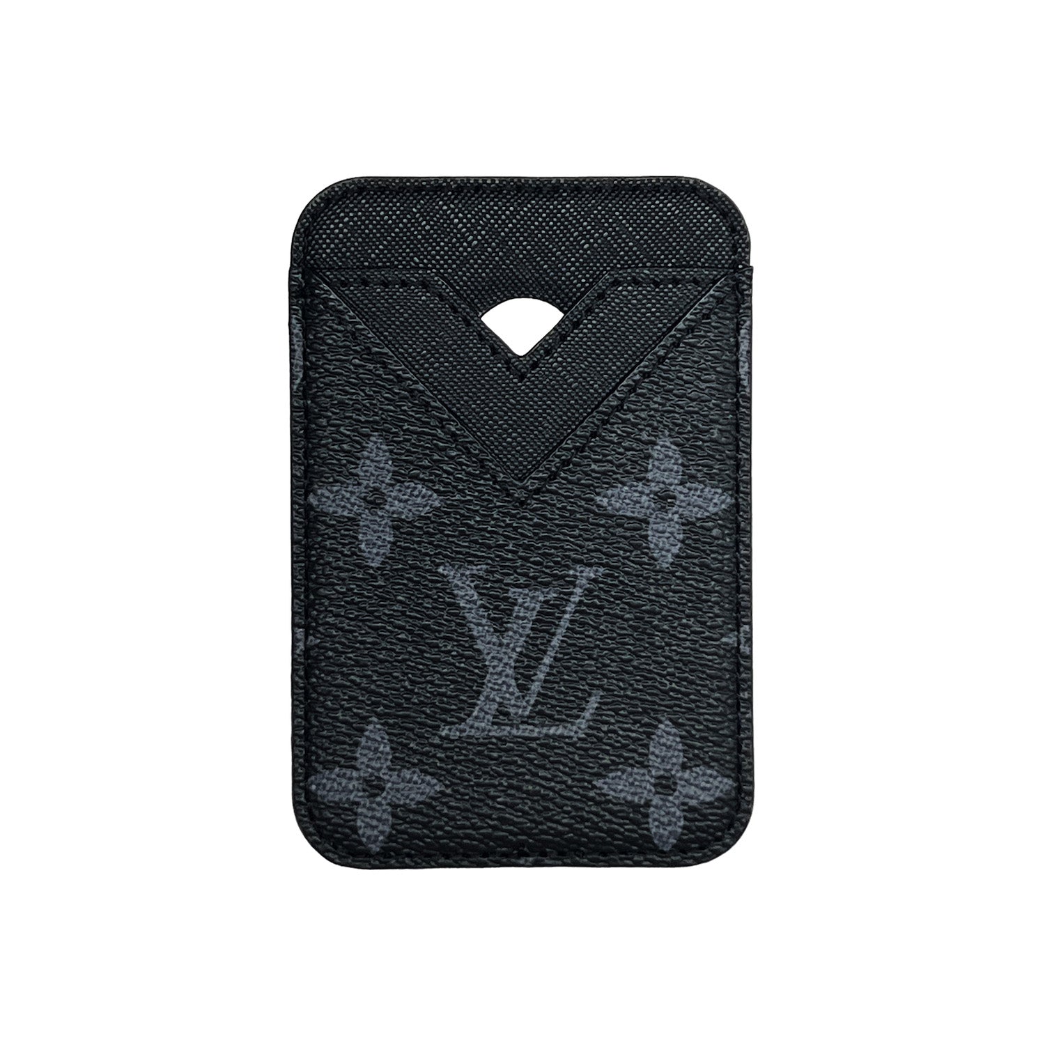 L BLACK MONOGRAM MAGSAFE CARDHOLDER