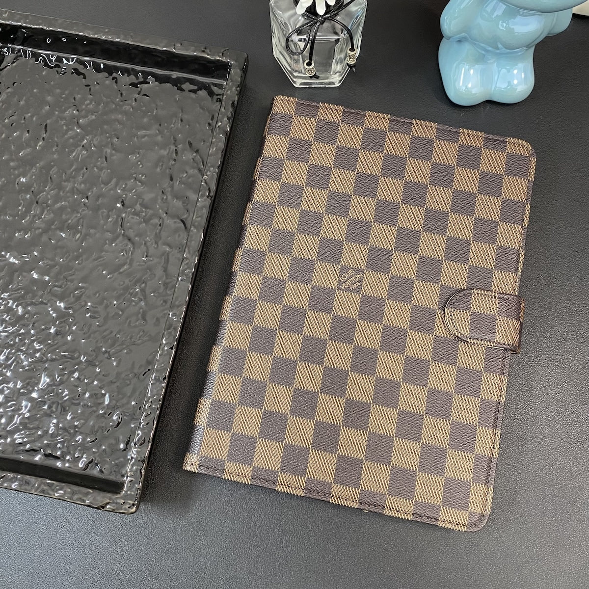 L CHESSBOARD BRWN IPADCASES