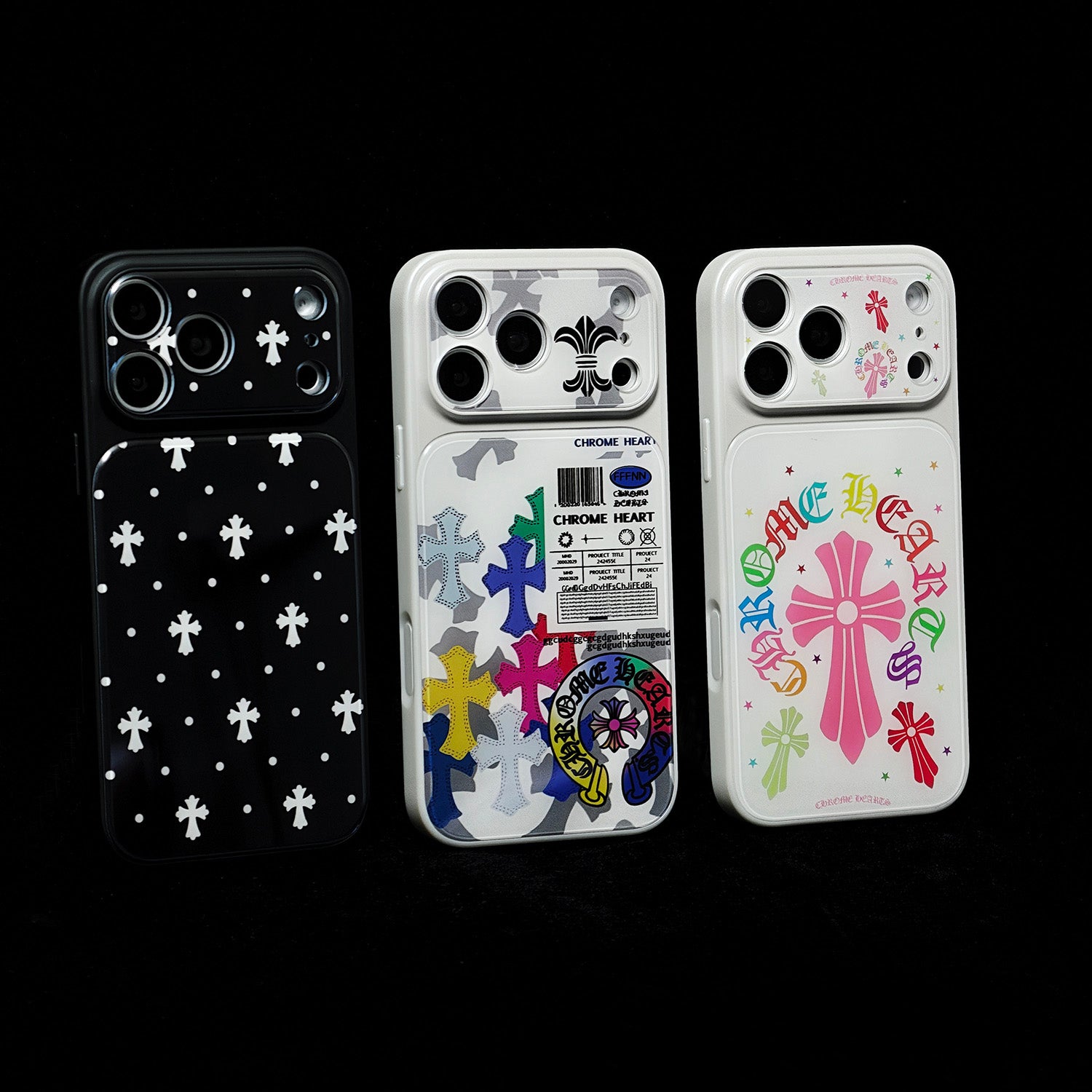 CR HEART MINI CROSS BLACK