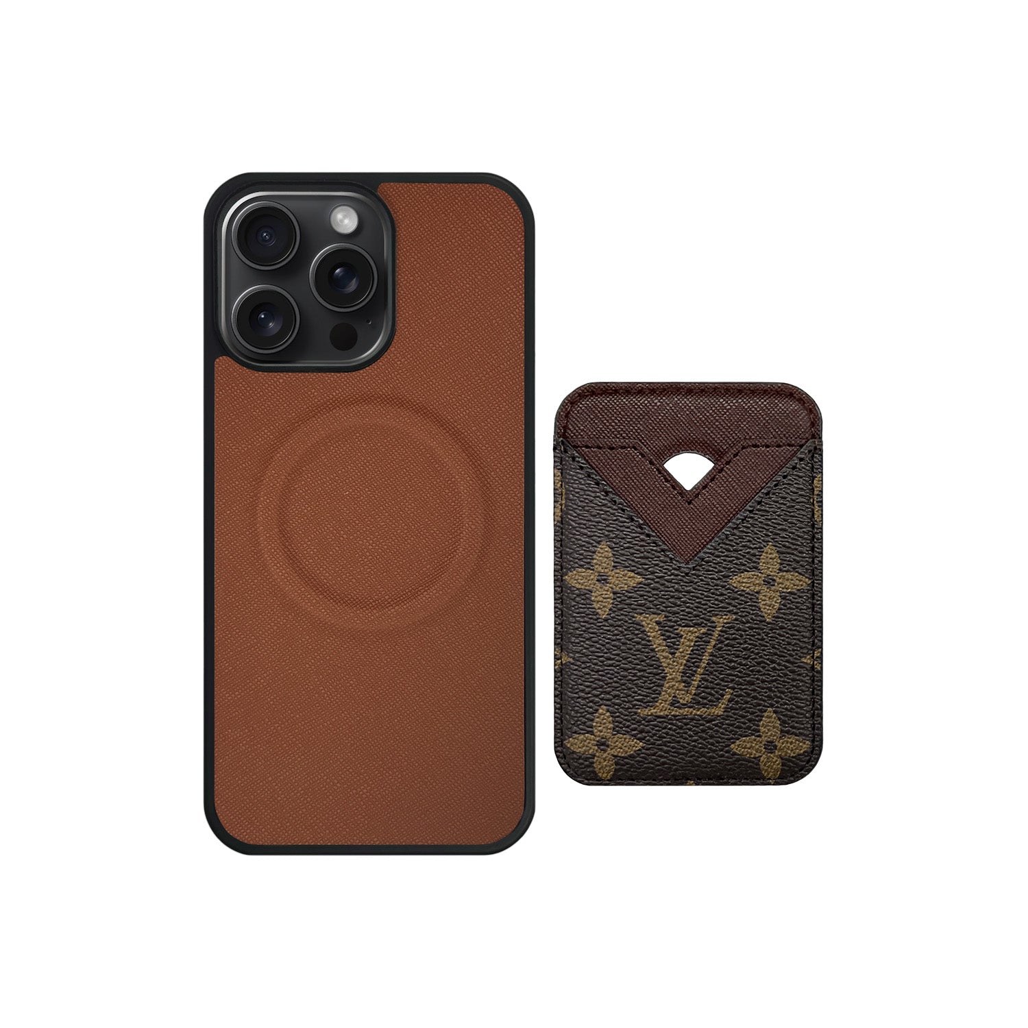 MAGSAFE CARDHOLDER L BROWN MONOGRAM