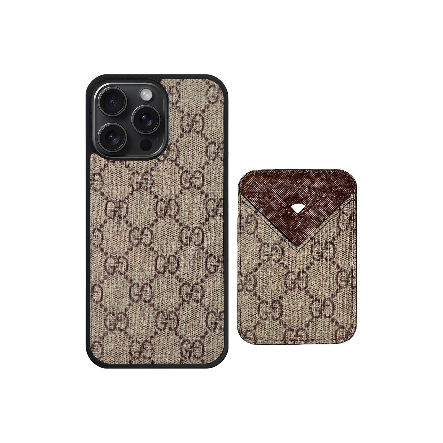 SET MAGSAFE CARDHOLDER GG CLASSIC BROWN