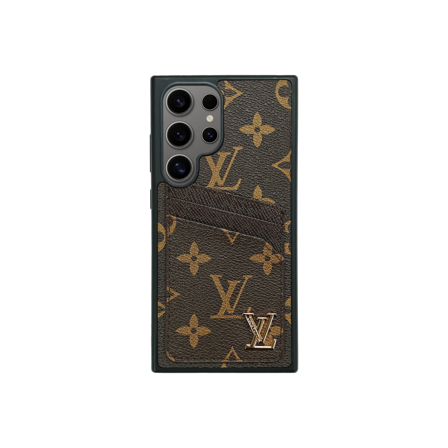 L LOGO BROWN CARDHOLDER