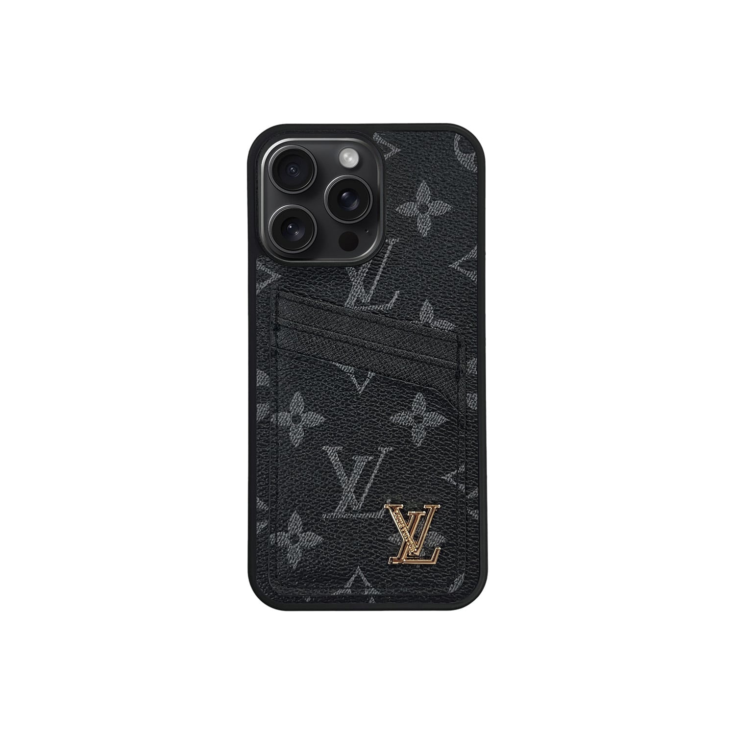 L LOGO BLACK CARDHOLDER