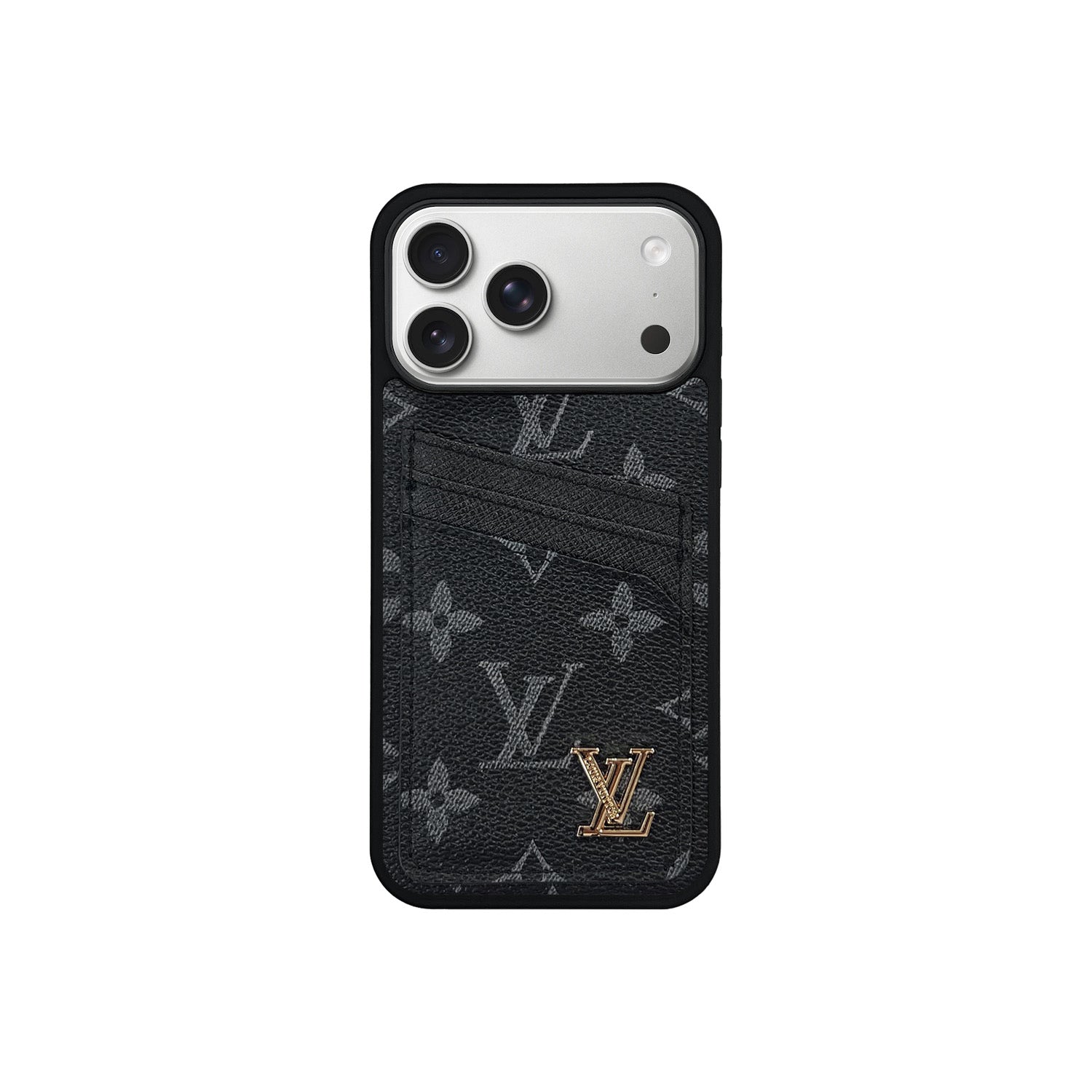 L LOGO BLACK CARDHOLDER