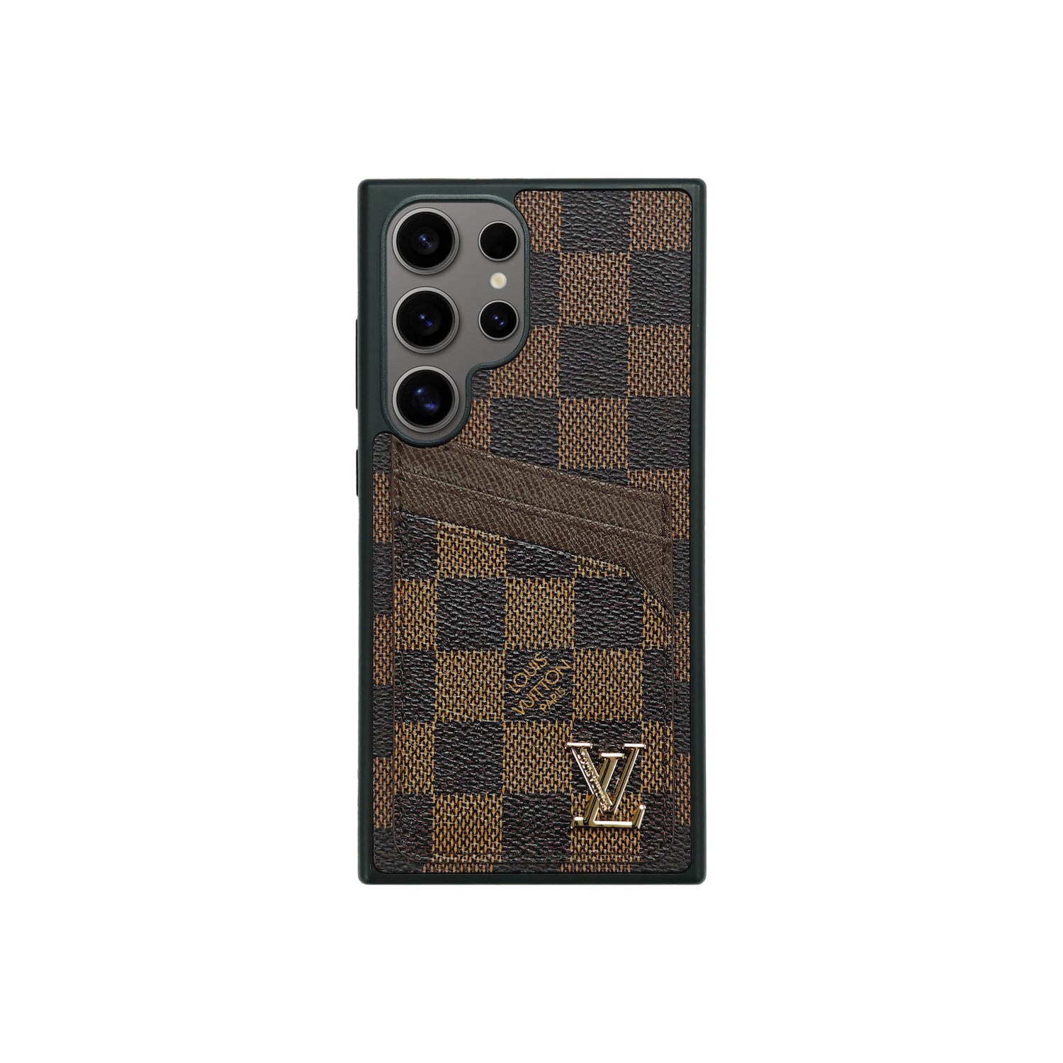 L CHESSBOARD BROWN CARDHOLDER