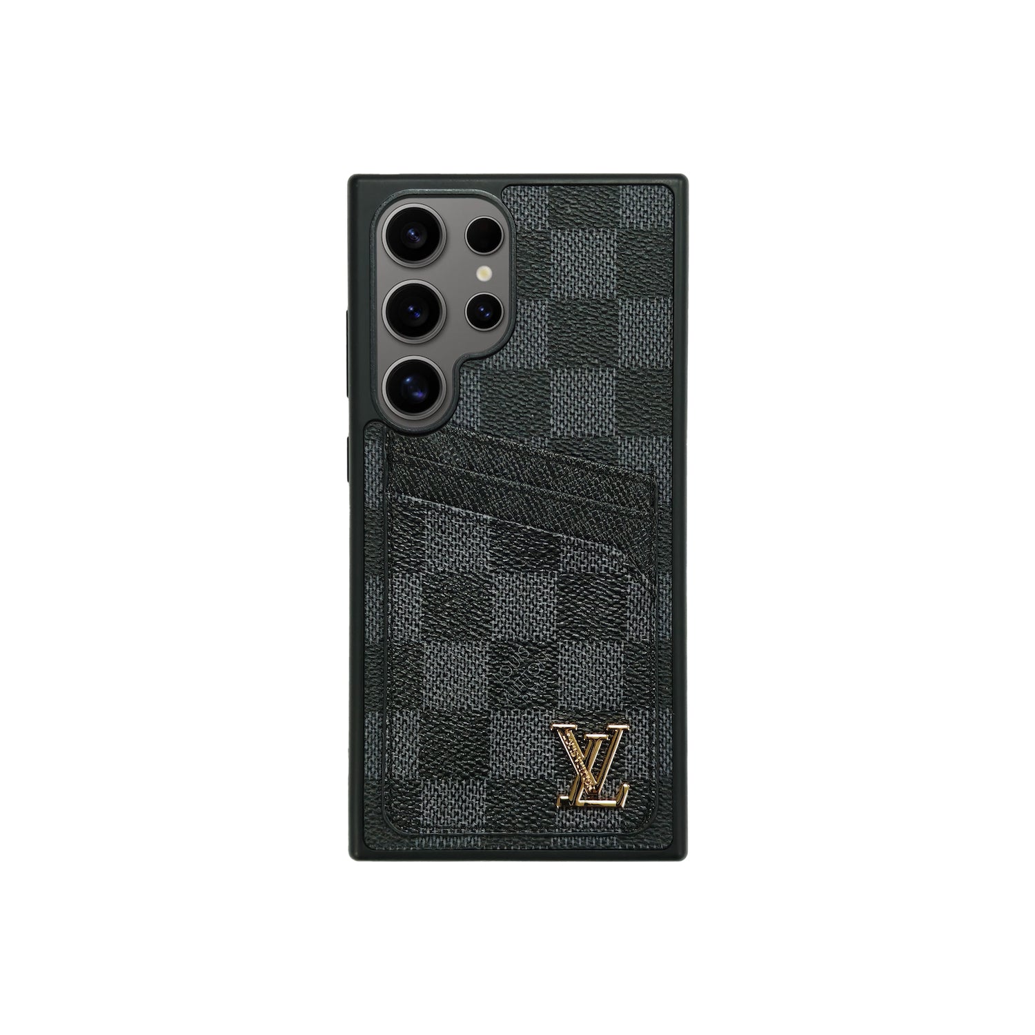 L CHESSBOARD BLACK CARDHOLDER