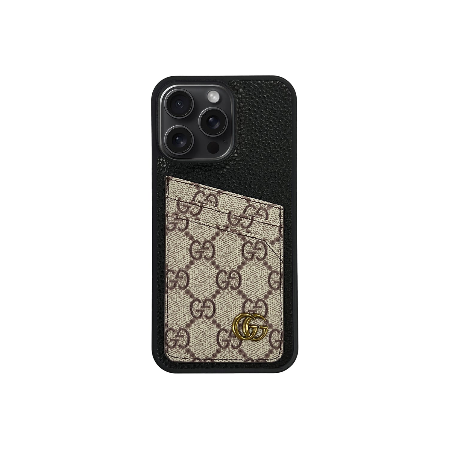 GG CARDHOLDER BRWN/BLK