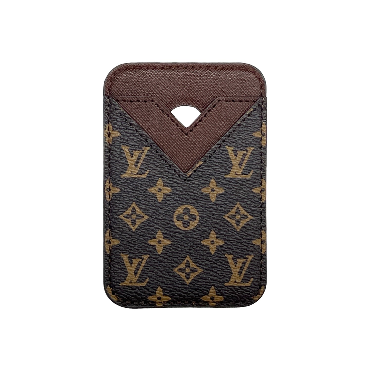 L BROWN MULTILOGO MAGSAFE CARDHOLDER